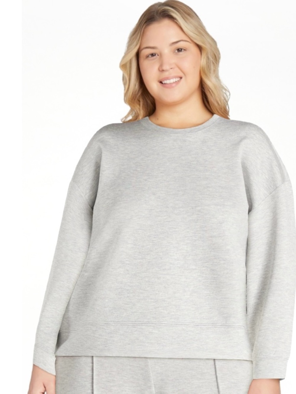 NWT SCOOP Heather Gray Crewneck Scubaknit Sweatshirt - XXL